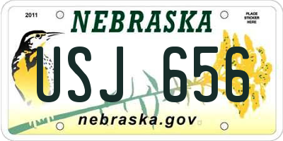 NE license plate USJ656