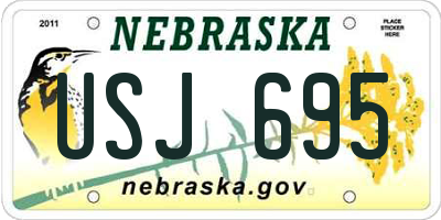 NE license plate USJ695