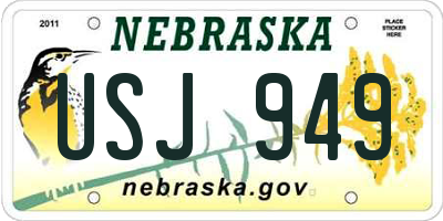 NE license plate USJ949