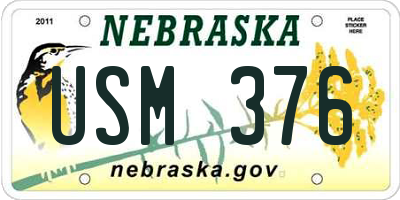 NE license plate USM376