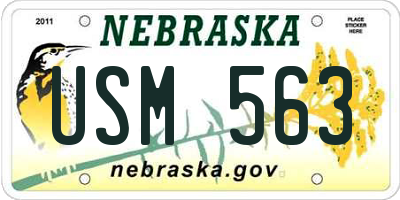 NE license plate USM563