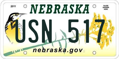 NE license plate USN517