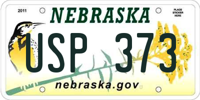 NE license plate USP373