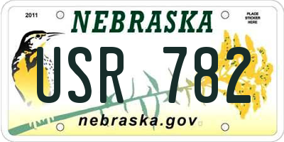 NE license plate USR782