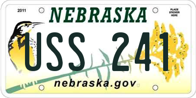 NE license plate USS241
