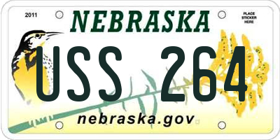 NE license plate USS264