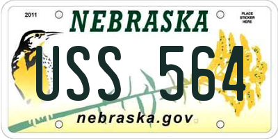 NE license plate USS564