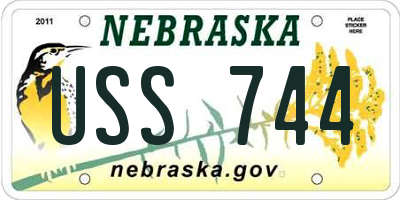 NE license plate USS744