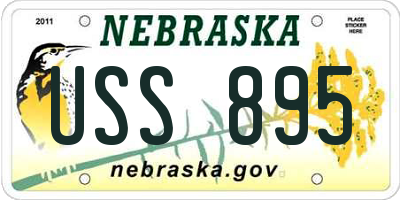 NE license plate USS895