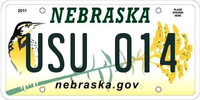 NE license plate USU014