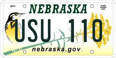 NE license plate USU110