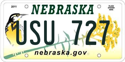 NE license plate USU727