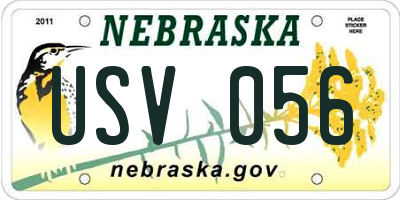 NE license plate USV056