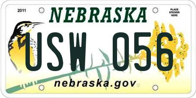 NE license plate USW056