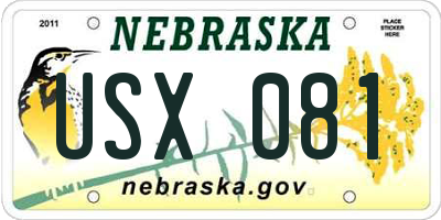 NE license plate USX081