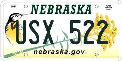 NE license plate USX522