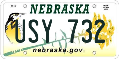 NE license plate USY732