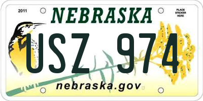 NE license plate USZ974