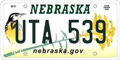 NE license plate UTA539