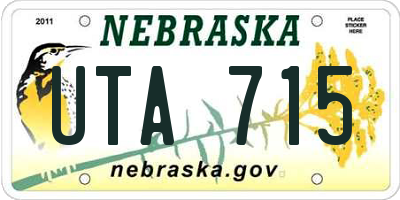 NE license plate UTA715