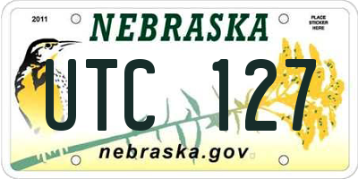 NE license plate UTC127