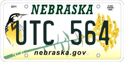 NE license plate UTC564