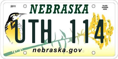 NE license plate UTH114