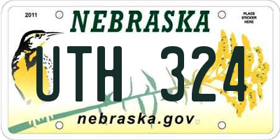 NE license plate UTH324