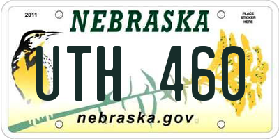 NE license plate UTH460