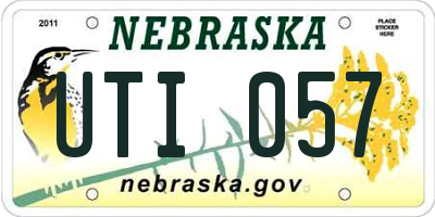 NE license plate UTI057