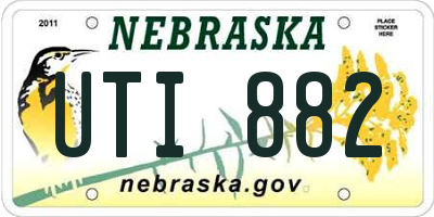NE license plate UTI882