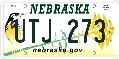 NE license plate UTJ273