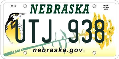NE license plate UTJ938