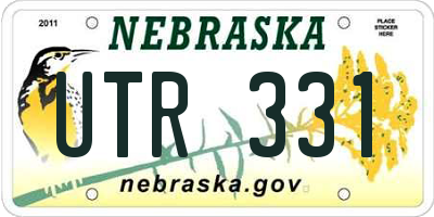 NE license plate UTR331