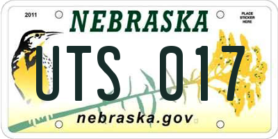 NE license plate UTS017