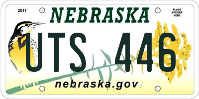 NE license plate UTS446