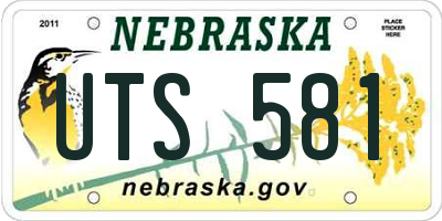 NE license plate UTS581