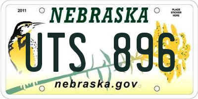 NE license plate UTS896