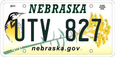 NE license plate UTV827