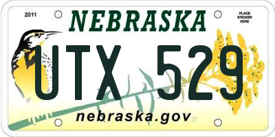 NE license plate UTX529