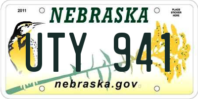 NE license plate UTY941