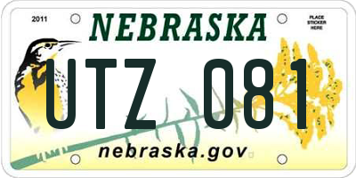 NE license plate UTZ081