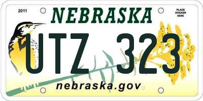 NE license plate UTZ323