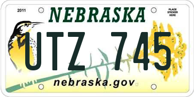 NE license plate UTZ745