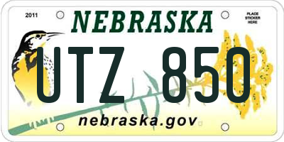 NE license plate UTZ850
