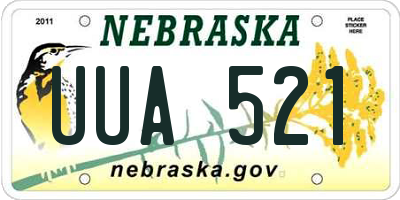 NE license plate UUA521