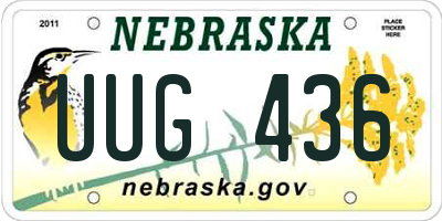 NE license plate UUG436