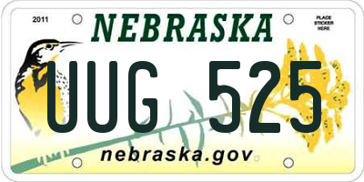 NE license plate UUG525