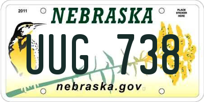 NE license plate UUG738