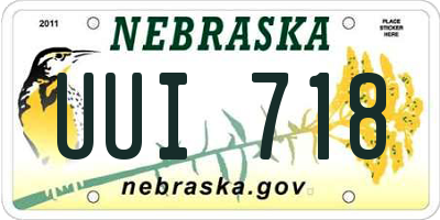 NE license plate UUI718